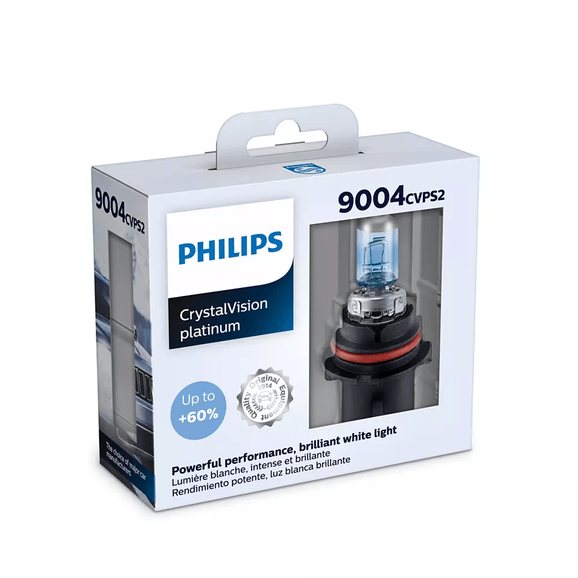 Philips 9004 CrystalVision Platinum 12V/55W Halogen Bulb Pair Philips 9004CVPS2 9004 CrystalVision Platinum 12V/55W Halogen Bulb Pair for 93-98 Jeep Grand Cherokee ZJ