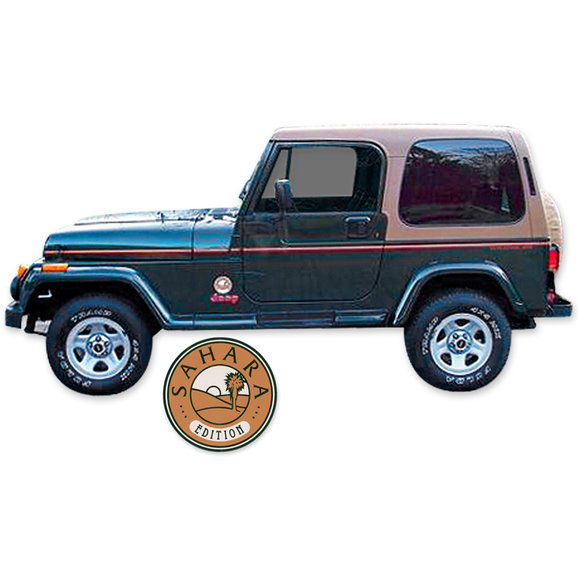 Phoenix Graphix Sahara Edition Vinyl Hood Graphics Kit for 92-95 Jeep  Wrangler YJ | Quadratec