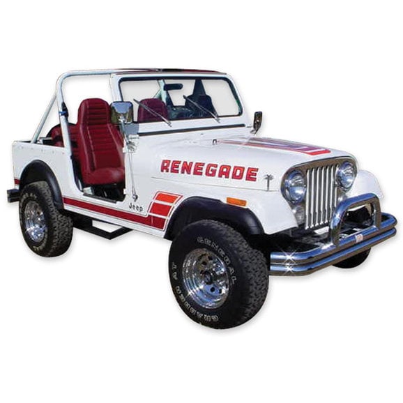 Phoenix Graphix  Renegade Vinyl Hood Graphics Kit  for 83-84 Jeep CJ7 Renegade