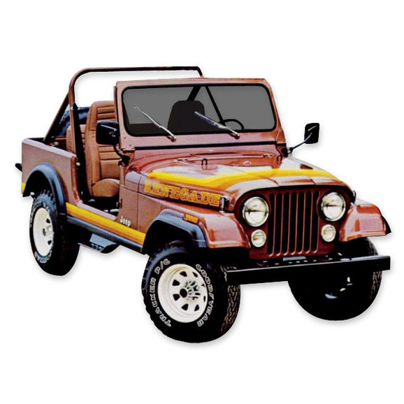 Phoenix Graphix Renegade Vinyl Hood Graphics Kit  Phoenix Graphix  Renegade Vinyl Hood Graphics Kit  for 81-82 Jeep CJ7 Renegade