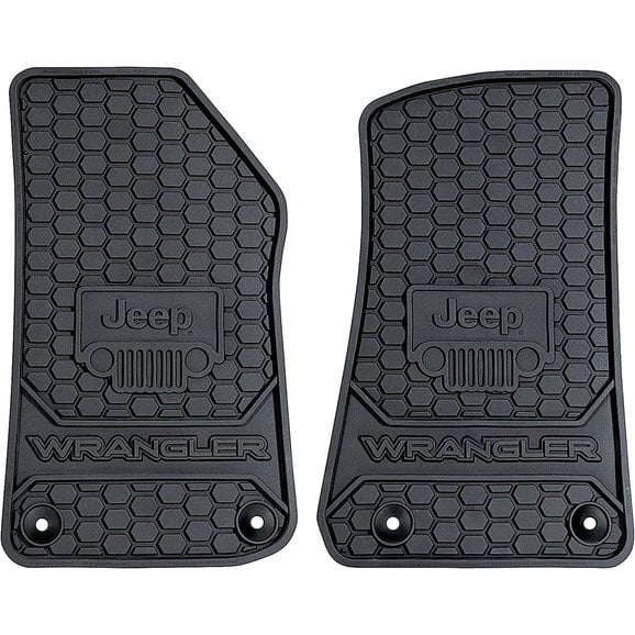 Plasticolor Front Jeep Logo Floor Mats Plasticolor 001805R01 Front Jeep Logo Floor Mats for 18-23 Jeep Wrangler JL