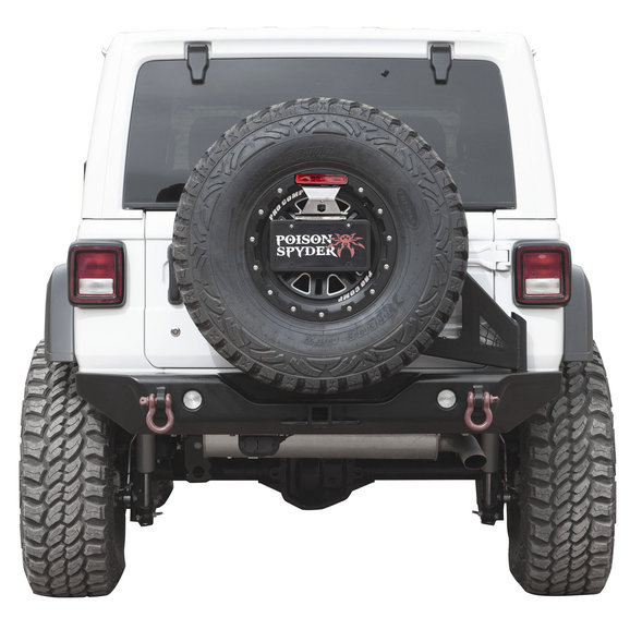Poison Spyder 19 62 031tp1 Frame Mounted Rear Tire Carrier With Camera Mount For 18 20 Jeep Wrangler Jl Quadratec