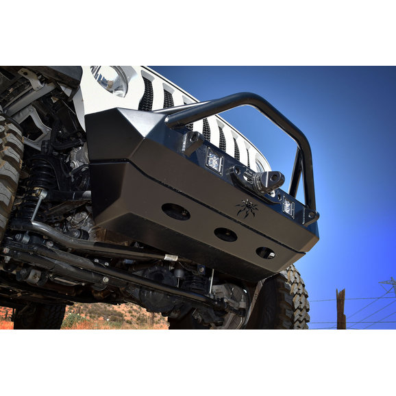 Poison Spyder Bruizer Front Bumper Skid Plate Poison Spyder 1957030P1 Bruizer Front Bumper Skid Plate for 18-26 Jeep Wrangler JL
