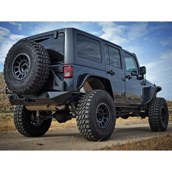 Poison Spyder Bruizer Rear Bumper Poison Spyder 19-67-010P1 Bruizer Rear Bumper for 18-23 Jeep Wrangler JL