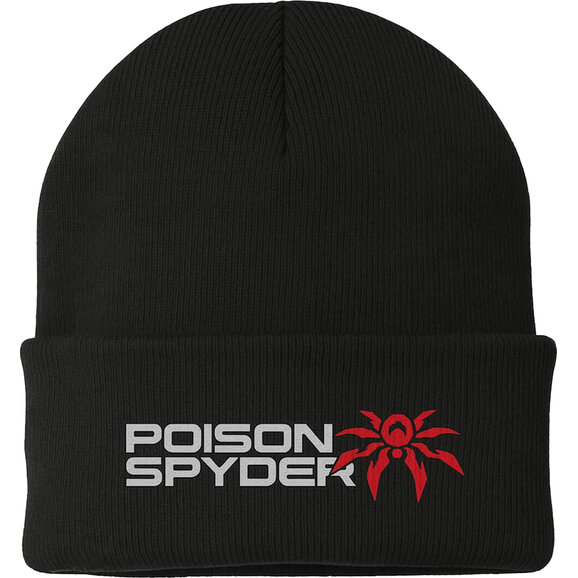 Poison Spyder Stacked Knit Beanie Poison Spyder 99HAT009BLK Stacked Knit Beanie