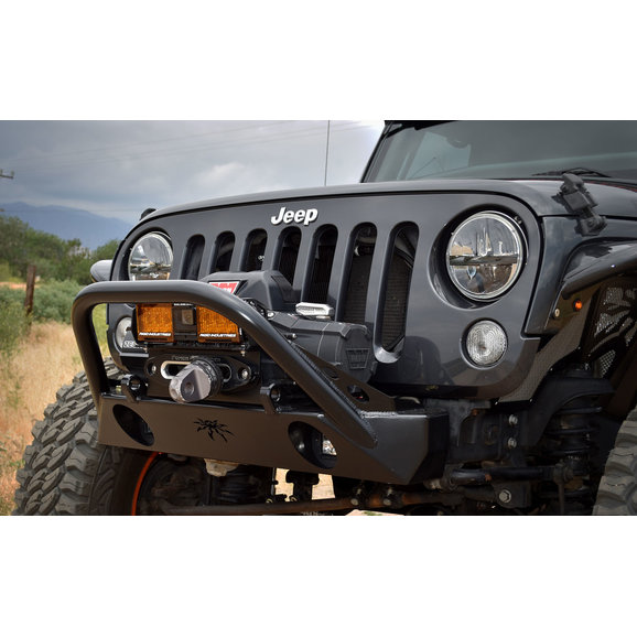 Poison Spyder BFH II Brawler Front Bumper with Brawler Bar & Shackle Tabs Poison Spyder 17-16-021-DBP1 BFH II Brawler Front Bumper with Brawler Bar & Shackle Tabs for 07-18 Jeep Wrangler JK