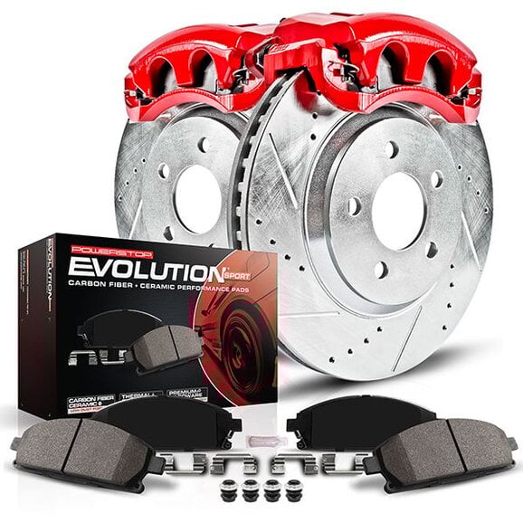 PowerStop Z23 Evolution Sport Brake Upgrade Kit with Powder Coated Calipers PowerStop Z23 Evolution Sport Brake Upgrade Kit with Powder Coated Calipers for 99-06 Jeep Wrangler TJ & 99-01 Cherokee XJ