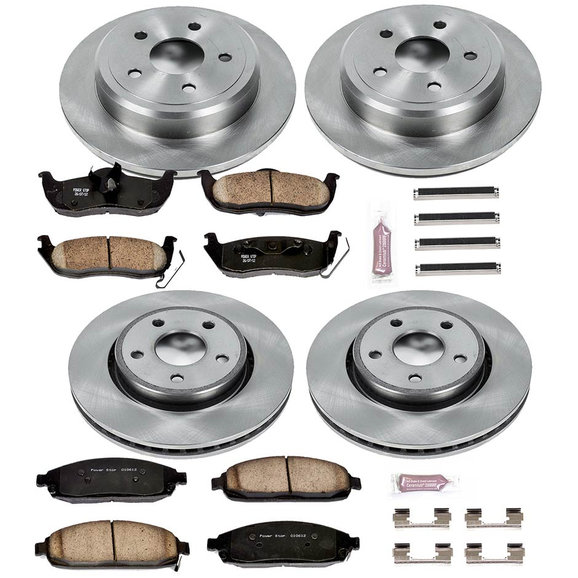 Power Stop Front & Rear Z16 Autospecialty Daily Driver OE Brake Kit Power Stop KOE2220 Front & Rear Z16 Autospecialty Daily Driver OE Brake Kit for 05-10 Jeep Grand Cherokee WK & Commander XK