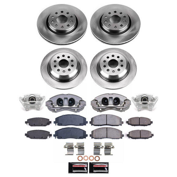 Power Stop Z17 Stock Replacement Brake Kit with Calipers Power Stop KCOE7938A Z17 Stock Replacement Brake Kit with Calipers for 18-25 Jeep Wrangler JL Sahara or Rubicon
