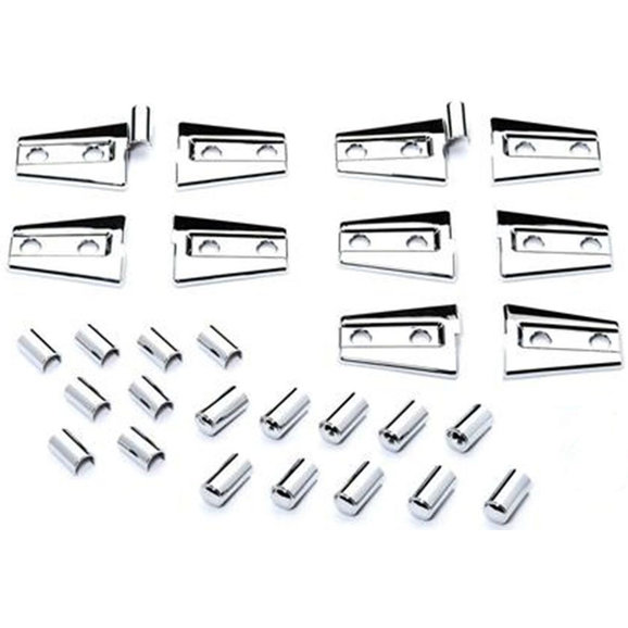 Putco Chrome Trim Hinges Covers-Door & Hood Putco 401271 Chrome Trim Hinges Covers-Door & Hood for 07-18 Jeep Wrangler JK Unlimited