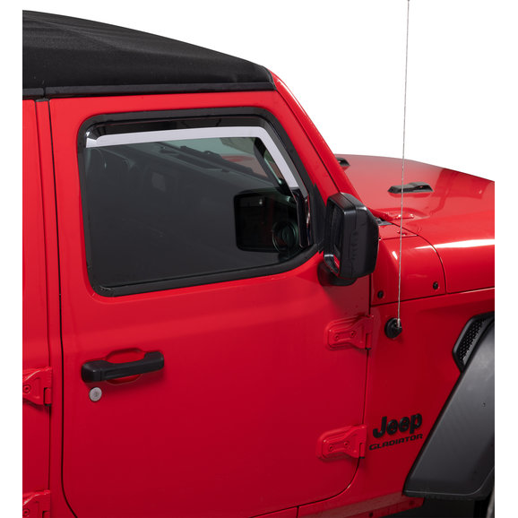 Putco Element Chrome Window Visors Putco Element Chrome Window Visors for 18-21 Jeep Wrangler JL & Gladiator JT