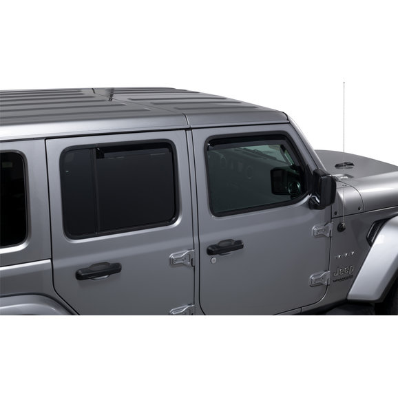 Putco  Element Tinted Window Visors  for 18-25 Jeep Wrangler JL & Gladiator JT