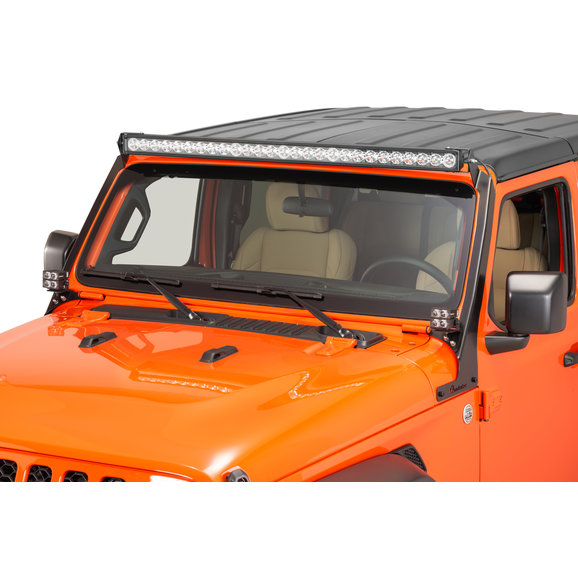 Quadratec Windshield Light Bar Brackets w/ A-Pillar Light Mounts Quadratec Windshield Light Bar Brackets w/ A-Pillar Light Mounts for 18-24 Jeep Wrangler JL & Gladiator JT