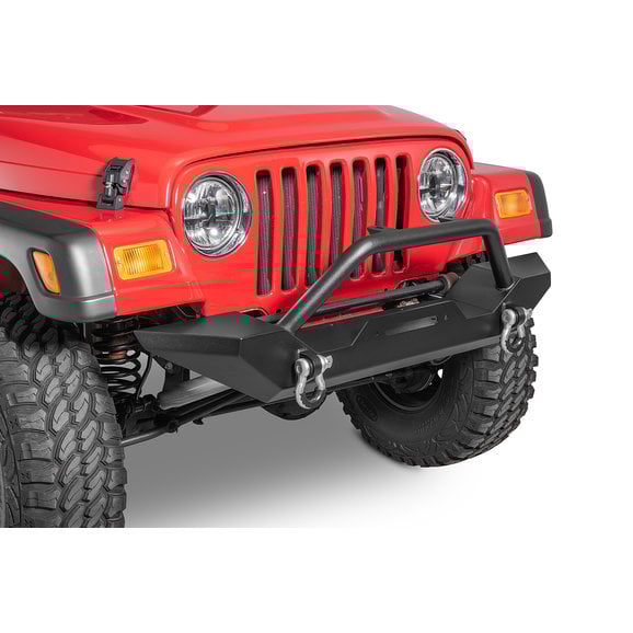TACTIK Winch Ready Front Bumper with Hoop & D-Rings TACTIK Winch Ready Front Bumper with Hoop & D-Rings for 97-06 Jeep Wrangler TJ & Unlimited