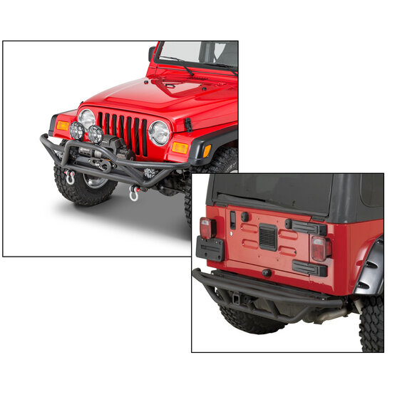 Quadratec QRC Front Bumper with Rear Bumper Quadratec QRC Front Bumper with Rear Bumper for 87-06 Jeep Wrangler YJ, TJ & Unlimited