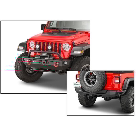Quadratec QRC Front Winch Ready Bumper with Rear Bumper Quadratec QRC Front Winch Ready Bumper with Rear Bumper for 18-24 Jeep Wrangler JL and 20-24 Gladiator JT