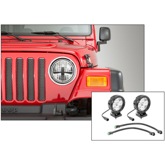 Quadratec Stealth LED Headlights with Hi Performance 4" Round LED Light Kit Quadratec Stealth LED Headlights with Hi Performance 4" Round LED Light Kit for 97-06 Jeep Wrangler TJ & Unlimited