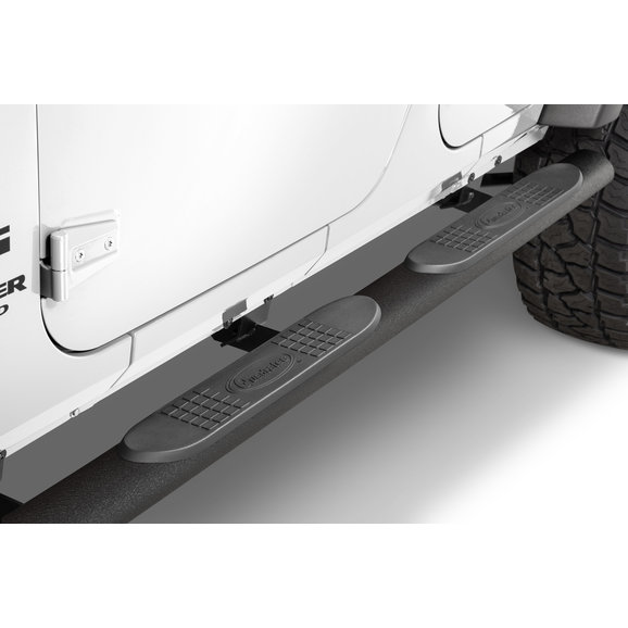 Quadratec QR4 Heavy Duty Oval Side Steps Quadratec QR4 Heavy Duty Oval Side Steps for 07-18 Jeep Wrangler Unlimited JK 4 Door