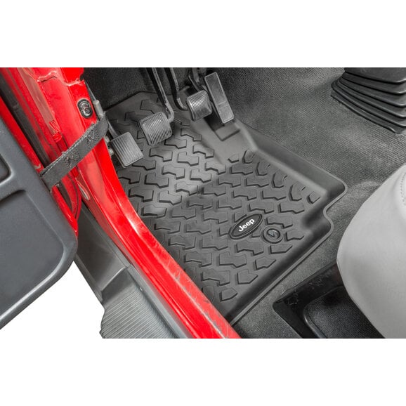 Quadratec Ultimate Jeep Licensed Floor Liners Quadratec Ultimate Jeep Licensed Floor Liners for 76-95 Jeep CJ-7 & Wrangler YJ