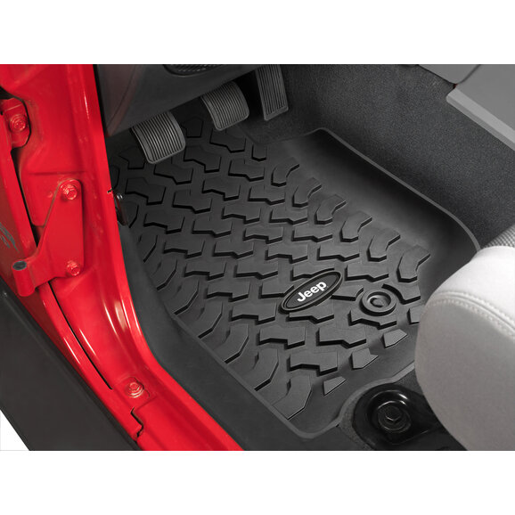 Quadratec Ultimate Jeep Licensed Floor Liners Quadratec Ultimate Jeep Licensed Floor Liners for 14-18 Jeep Wrangler JK 2-Door
