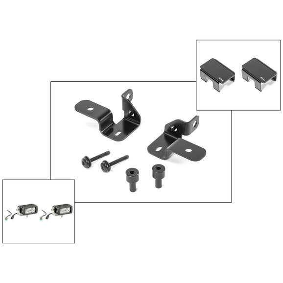 Quadratec Ultimate Windshield Light Pod Combo Quadratec Ultimate Windshield Light Pod Combo for 18-23 Jeep Wrangler JL & Gladiator JT