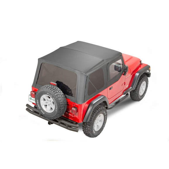 QuadraTop Gen II Complete Premium Soft Top with Tinted Windows & Upper Doors in Black Diamond Sailcloth QuadraTop Gen II Complete Premium Soft Top with Tinted Windows & Upper Doors in Black Diamond Sailcloth for 97-06 Jeep Wrangler TJ
