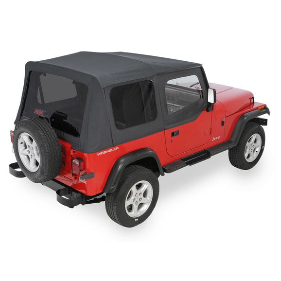 QuadraTop Replacement Soft Top with Upper Doors & Tinted Rear Windows  QuadraTop  Replacement Soft Top with Upper Doors & Tinted Rear Windows  for 88-95 Jeep Wrangler YJ