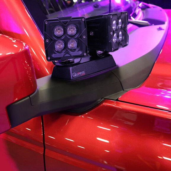 Quake LED Dual Pod Mirror Mount Quake LED QBF1189 Dual Pod Mirror Mount for 21-27 Ford Bronco