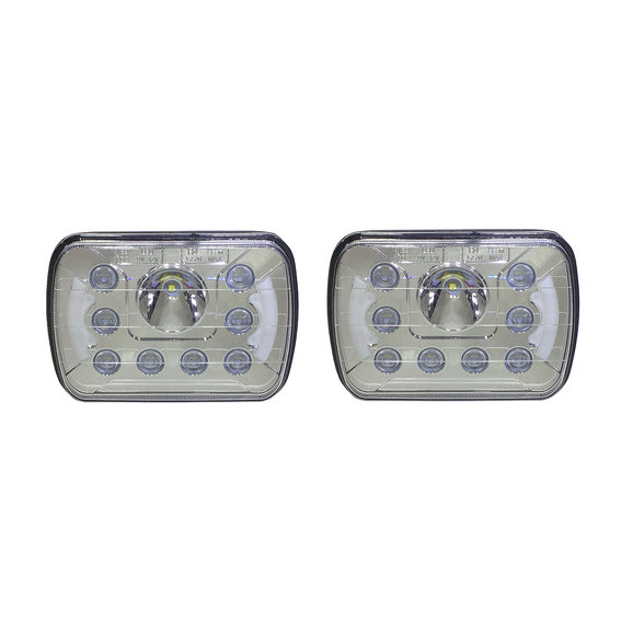 Quake LED Tempest Half Halo 5x7" LED Headlight Kit Quake LED QTE462 Tempest Half Halo 5x7" LED Headlight Kit for 84-01 Jeep Wrangler YJ, Cherokee XJ & Comanche MJ