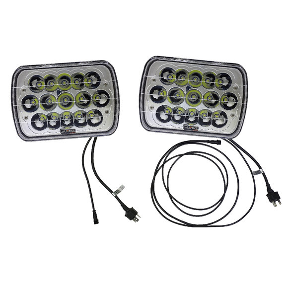Quake LED Tempest Series RGB 39W 5x7" LED Headlight Kit Quake LED QTE751 Tempest Series RGB 39W 5x7" LED Headlight Kit for 84-01 Jeep Wrangler YJ, Cherokee XJ & Comanche MJ