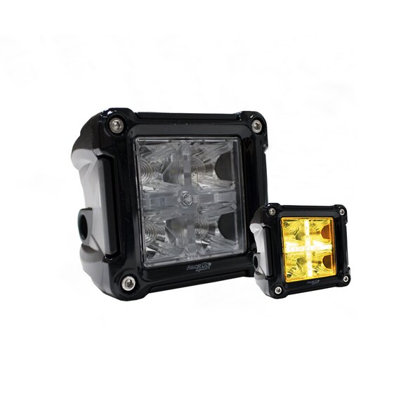 Race Sport Lighting Dual Function 3x3 Cube style Hi Power LED Spot Light Race Sport Lighting RS3X3HALO Dual Function 3x3 Cube style Hi Power LED Spot Light with Amber Marker & Turn Signal Light Functions