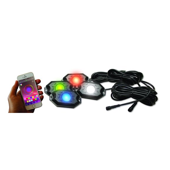 Race Sport Lighting RGBW Hi-Power Rock Light Complete Kit Race Sport Lighting  RGBW Hi-Power Rock Light Complete Kit