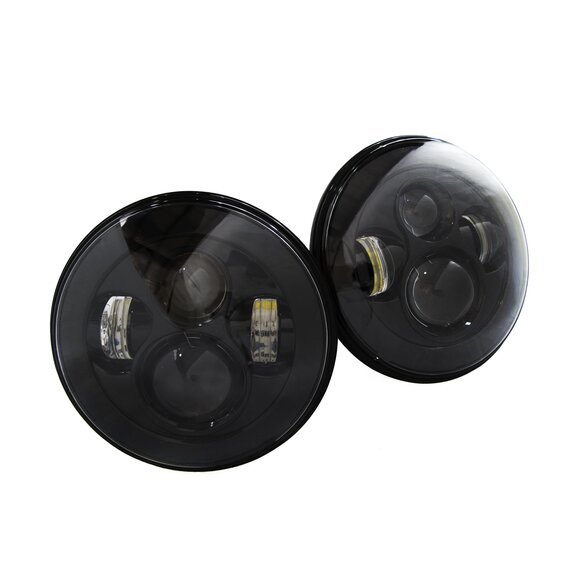 Race Sport Lighting Blacked Out Face 7in LED Projector Conversion Kit (4x10W) Race Sport Lighting Blacked Out Face 7in LED Projector Conversion Kit (4x10W) for 76-18 Jeep CJ-7, Wrangler TJ & JK