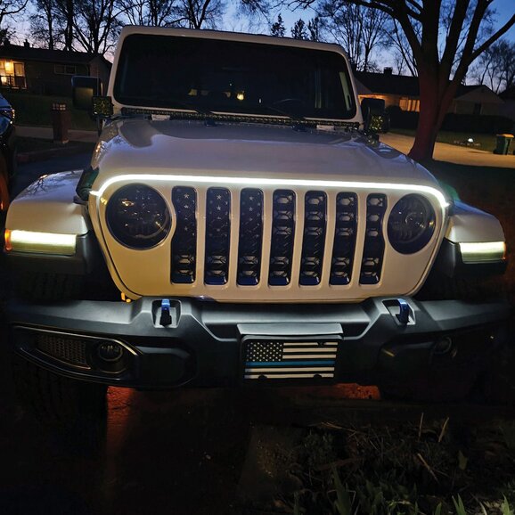 Race Sport Lighting LED Knight Rider Scanning Hood Brow DRL Flex Cool White Kit Race Sport Lighting HOODKIT2 LED Knight Rider Scanning Hood Brow DRL Flex Cool White Kit