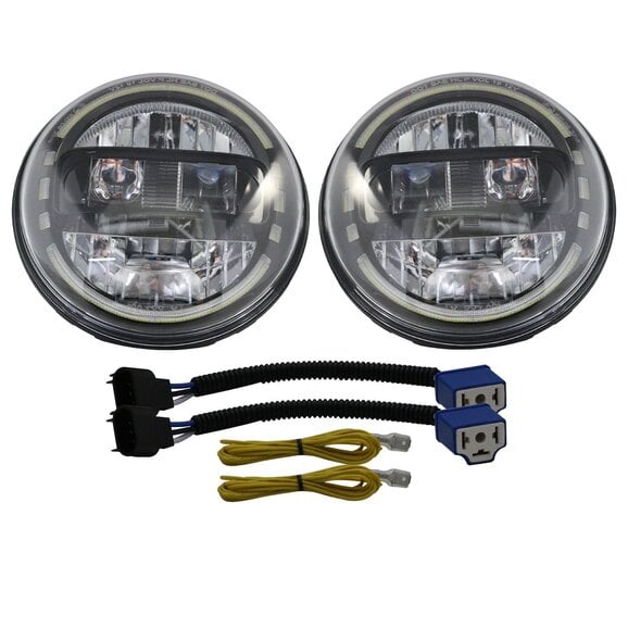 Race Sport Lighting Diamond Series Dual Beam LED Head Lights Race Sport Lighting JJKDKK7 Diamond Series Dual Beam LED Head Lights for 97-18 Jeep Wrangler TJ & JK