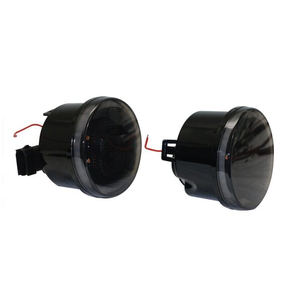 Race Sport Lighting Turn Signal Amber LED Light Kit with White DRL Halo Race Sport Lighting JJKDRLH Turn Signal Amber LED Light Kit with White DRL Halo for 07-18 Jeep Wrangler JK