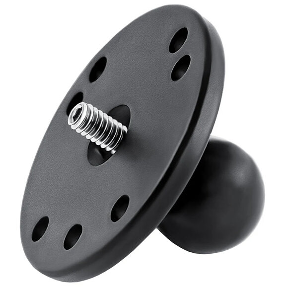 Ram Mounts Ball Adapter with Round Plate and 1/4"-20 Threaded Stud - B Size Ram Mounts RAM-B-202AU Ball Adapter with Round Plate and 1/4"-20 Threaded Stud - B Size