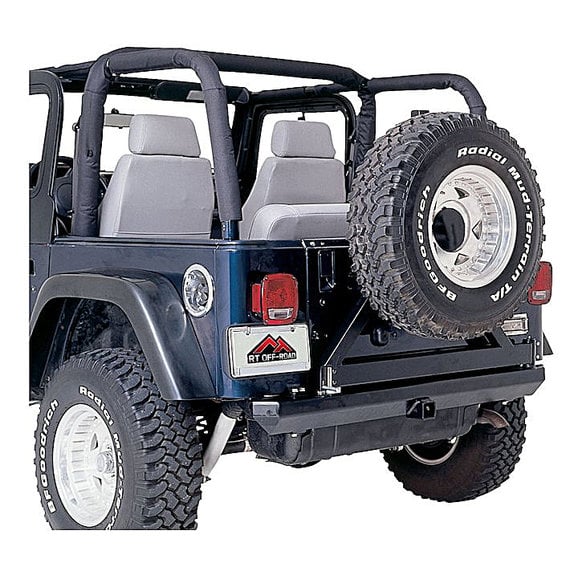 Crown Automotive Black Denim Roll Bar Cover Kit Crown Automotive RB10115 Black Denim Roll Bar Cover Kit for 92-95 Jeep Wrangler YJ