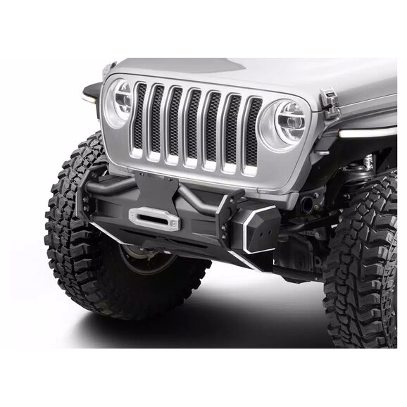 RealTruck Halo Stubby Front Bumper RealTruck 11587.02 Halo Stubby Front Bumper for 07-18 Jeep Wrangler JK
