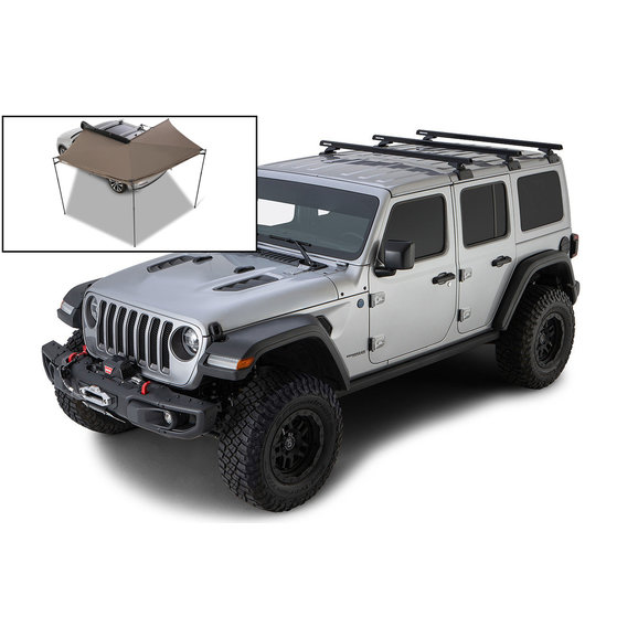 Rhino-Rack HD 59" 3-Bar Backbone Roof Rack Rhino-Rack  HD 59" 3-Bar Backbone Roof Rack for 18-20 Jeep Wrangler JL Unlimited with Hardtop