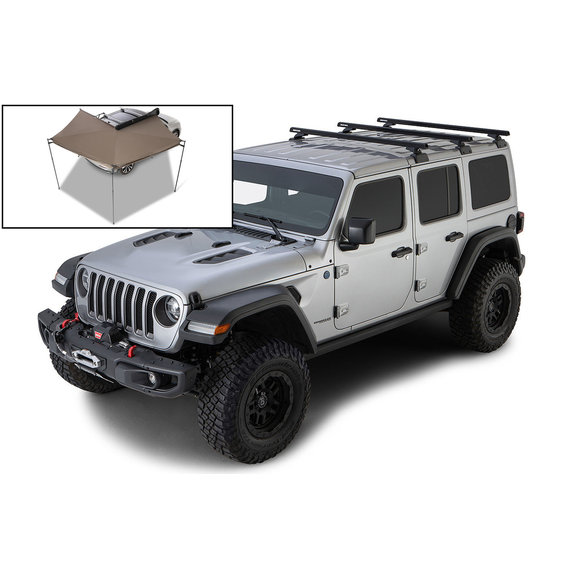 Rhino-Rack  HD 59" 3-Bar Backbone Roof Rack for 18-20 Jeep Wrangler JL Unlimited with Hardtop