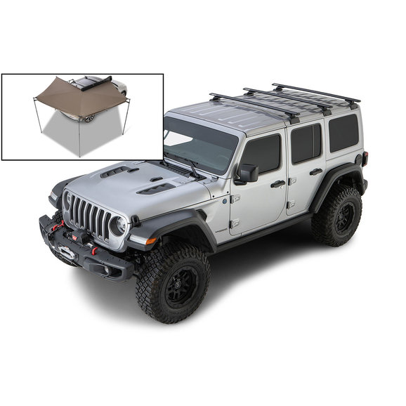 Rhino-Rack  Vortex 3-Bar Backbone Roof Rack for 18-20 Jeep Wrangler JL Unlimited with Hardtop