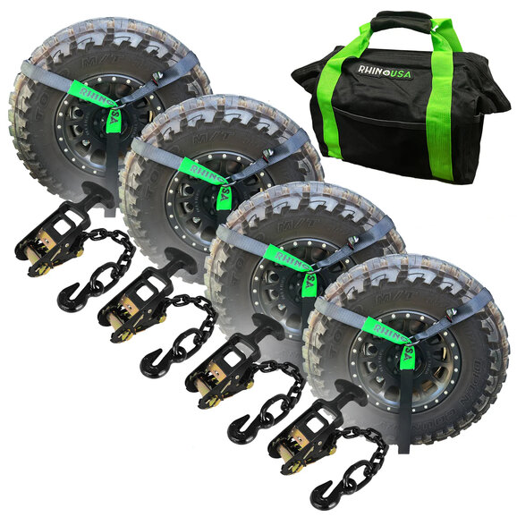 Rhino USA Car Tie-Down Lasso Straps (J-Hooks) Rhino USA  Car Tie-Down Lasso Straps (J-Hooks)