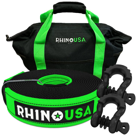 Rhino USA Tow Strap & D-Ring Shackle Set Combo Rhino USA  Tow Strap & D-Ring Shackle Set Combo