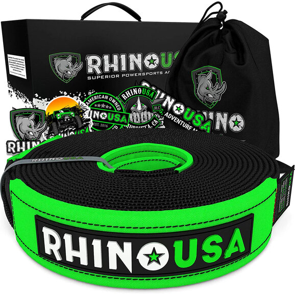 Rhino USA 2" x 20' Ultimate Recovery Tow Strap Rhino USA RNO-TOWSTRAP220 2" x 20' Ultimate Recovery Tow Strap