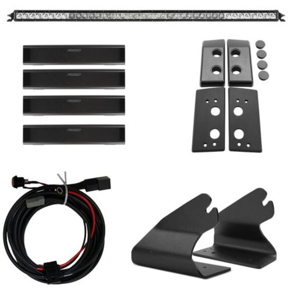 Rigid Industries Roof Line Light Kit with a SR Spot/Flood Combo Bar Rigid Industries 46724 Roof Line Light Kit with a SR Spot/Flood Combo Bar for 21-25 Ford Bronco