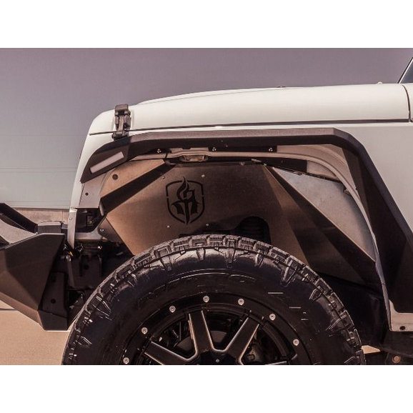 Road Armor Stealth Body Armor Inner Front Fender Liners Road Armor 507LFF0Z Stealth Body Armor Inner Front Fender Liners for 07-18 Jeep Wrangler JK - Bare Stainless Steel