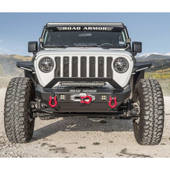 Road Armor Stealth Mid Width Front Winch Bumper Road Armor Stealth Mid Width Front Winch Bumper for 18-20 Jeep Wrangler JL & Gladiator JT