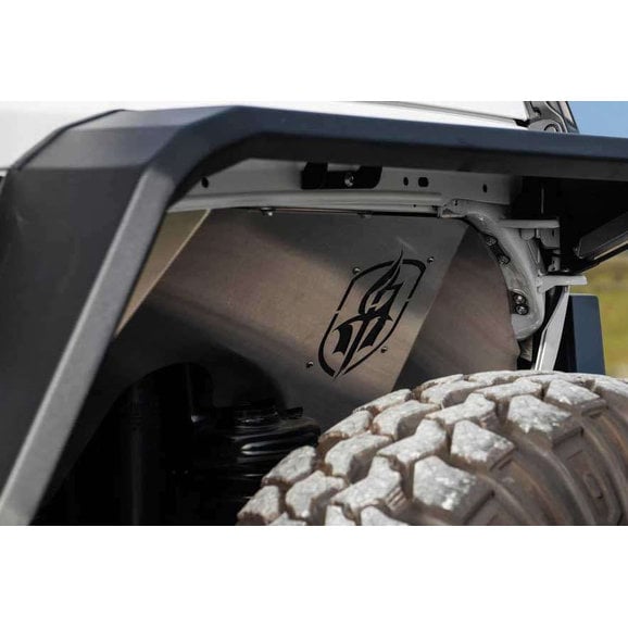 Road Armor Stealth Body Armor Inner Fender Liners Road Armor Stealth Body Armor Inner Fender Liners for 18-20 Jeep Wrangler JL & Gladiator JT - Bare Stainless Steel