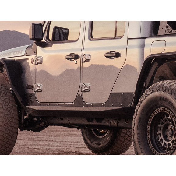 Road Armor Stealth Body Armor Rocker Panels Road Armor 520ARG4B Stealth Body Armor Rocker Panels for 2020 Jeep Gladiator JT